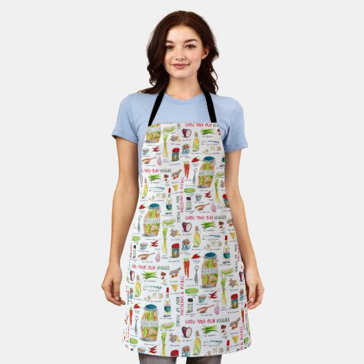 Stijlvolle groene pekelgroenten nonya achar recept schort (Gedragen)