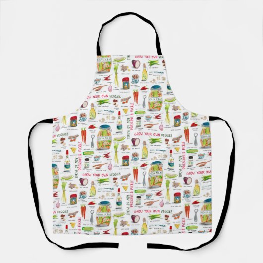 Stijlvolle groene pekelgroenten nonya achar recept schort (Voorkant)