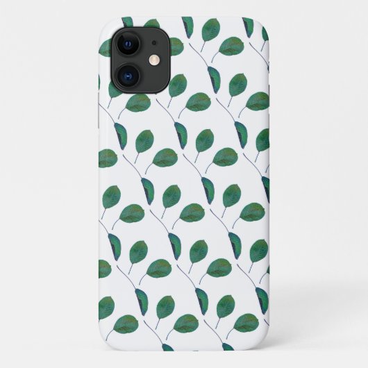 Stijlvolle groene peren bomen iPhone 11 Hoesje (Achterkant)