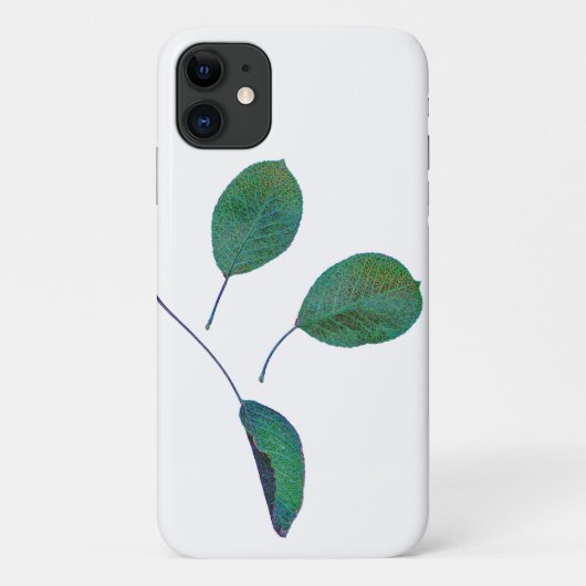 Stijlvolle groene peren bomen iPhone 11 Hoesje (Achterkant)
