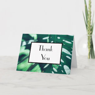 Stijlvolle Groene Plant Natuur Bedankt Wenskaart