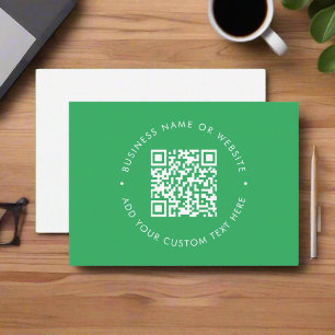 Stijlvolle groene QR Code Promotionele Contact Sha Visitekaartje
