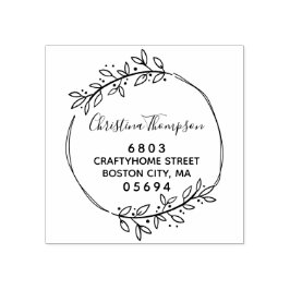 Stijlvolle groene retouradres rubberstempel