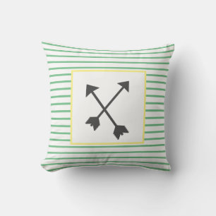 Stijlvolle groene strepen lijnen kussen Sierkussen