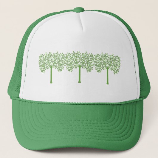 Stijlvolle groene structuur trucker pet (Voorkant)