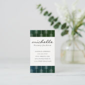 Stijlvolle groene trim / pijlen visitekaartje (Staand voorkant)