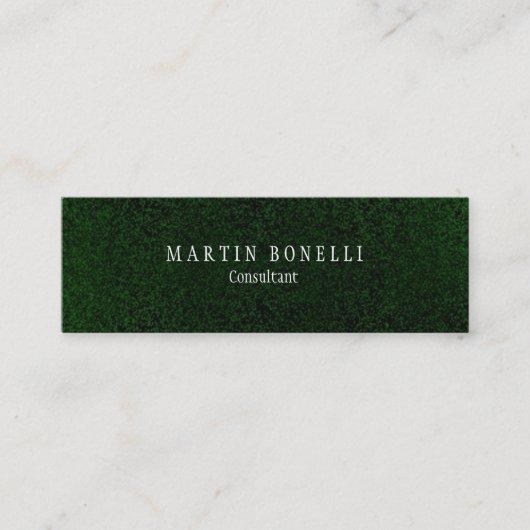 Stijlvolle groene unieke vlakke schone slang mini visitekaartje (Voorkant)