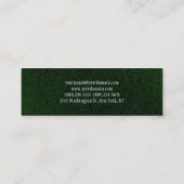 Stijlvolle groene unieke vlakke schone slang mini visitekaartje (Achterkant)