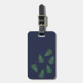 Stijlvolle groene varen bagagelabel (Voorkant verticaal)