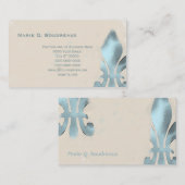  stijlvolle groene vloour de Lis Visitekaartje (Voorkant / Achterkant)