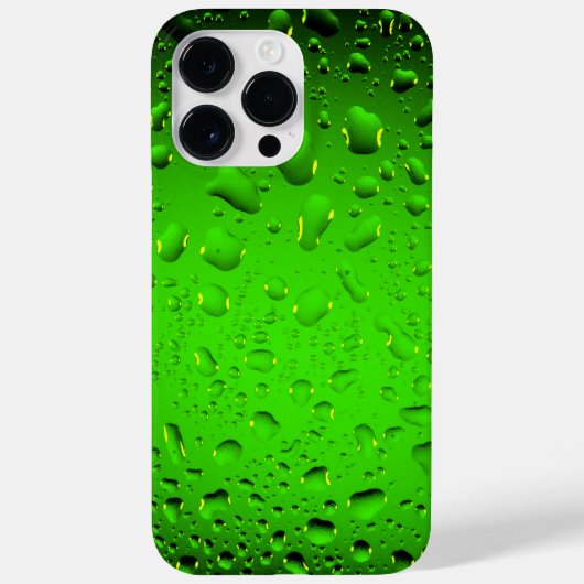 Stijlvolle, groene waterdruppels Case-Mate iPhone case (Achterkant)