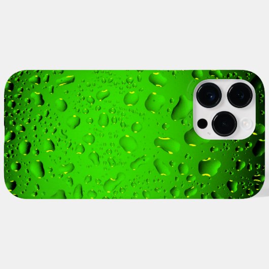 Stijlvolle, groene waterdruppels Case-Mate iPhone case (Achterkant (horizontaal))