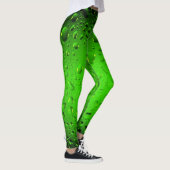 Stijlvolle, groene waterdruppels leggings (Rechts)