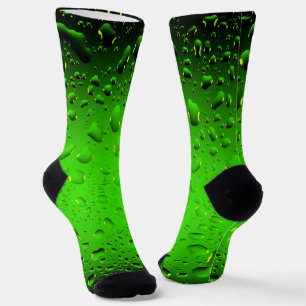 Stijlvolle, groene waterdruppels sokken