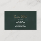 Stijlvolle groene Waterverf Hair Makeup Visitekaartje (Achterkant)