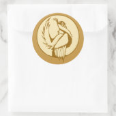 Stijlvolle grond ronde sticker (Tas)