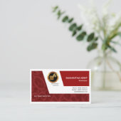 Stijlvolle Grote Creative Red Numbers Bookkeeper Visitekaartje (Staand voorkant)