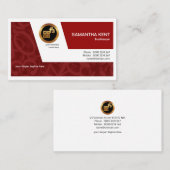 Stijlvolle Grote Creative Red Numbers Bookkeeper Visitekaartje (Voorkant / Achterkant)