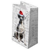 Stijlvolle Grote Deen en Woof Word Art Kerstmis Klein Cadeauzakje (Achterkant Gekanteld)