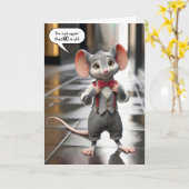 Stijlvolle Guy Mouse voor 60e verjaardag Kaart (Gele Bloem)