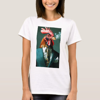 Stijlvolle Haan Roken Een Wiet Sigaar Beeldje" T-shirt