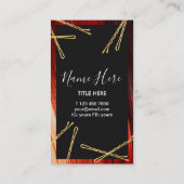 Stijlvolle haar Verticaal Visitekaartje met haarkl (Achterkant)