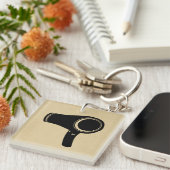 Stijlvolle haardroger voor haardroger sleutelhanger (Voorkant Rechts)