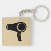 Stijlvolle haardroger voor haardroger sleutelhanger (Achterkant)