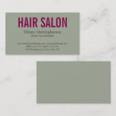 Stijlvolle haarsalon stijl consultant aantrekkelij visitekaartje (Voorkant / Achterkant)