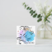 Stijlvolle Haarstylist Appointment Waterverf Splas Vierkante Visitekaartje (Staand voorkant)