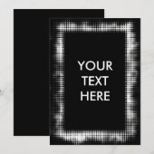 Stijlvolle halftone grunge zwart-wit lege kaart (Voorkant / Achterkant)