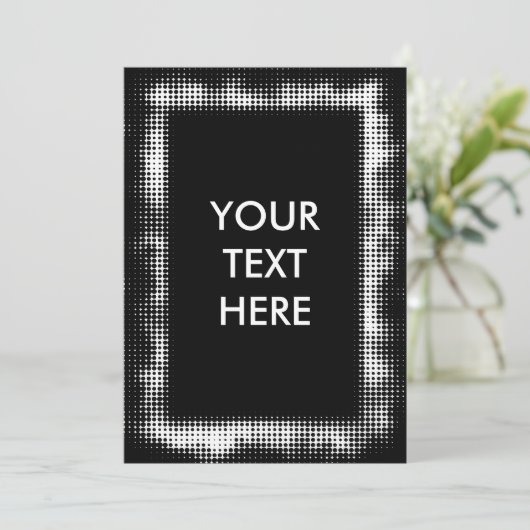 Stijlvolle Halftone zwarte en witte blanco Kaart (Staand voorkant)