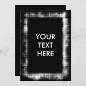 Stijlvolle Halftone zwarte en witte blanco Kaart (Voorkant / Achterkant)