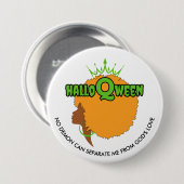 Stijlvolle HALLOQUEEN Afro Queen Halloween Ronde Button 7,6 Cm (Voorkant /achterkant)