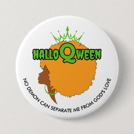 Stijlvolle HALLOQUEEN Afro Queen Halloween Ronde Button 7,6 Cm