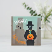Stijlvolle Halloween Monster Paper Sachets met Kaart (Staand voorkant)