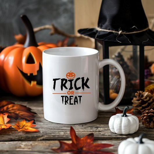 Stijlvolle Halloween "Trick or treat"-afdrukken Koffiemok