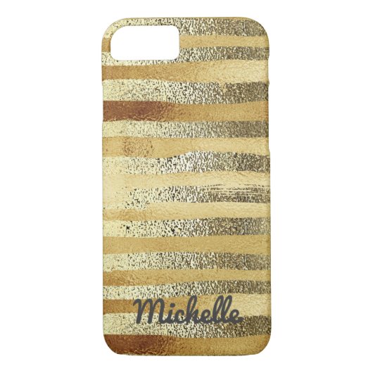 Stijlvolle hand getekend goud gestreept gepersonal Case-Mate iPhone case (Achterkant)