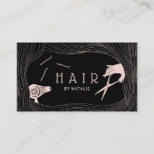 Stijlvolle hand getekende haarhaarklop Lijst Cute  Visitekaartje (Voorkant)