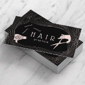 Stijlvolle hand getekende haarhaarklop Lijst Cute  Visitekaartje