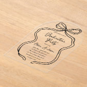 Stijlvolle Hand getrokken Bow & Script Graduation  Acryl Uitnodigingen (Laagn)