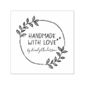 Stijlvolle handgemaakte lijn met liefdesnaam zelfinktende stempel (Design)