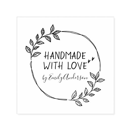 Stijlvolle handgemaakte lijn met liefdesnaam zelfinktende stempel (Design)