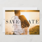 Stijlvolle handgeschreven kalligrafie Foto Save The Date (Voorkant)