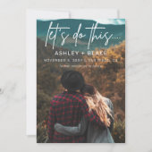 Stijlvolle handgeschreven kalligrafie Sparen de Da Save The Date (Voorkant)