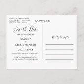 Stijlvolle handgeschreven save the date-ansichtkaa aankondigingskaart (Achterkant)