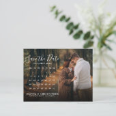 Stijlvolle handgeschreven save the date-ansichtkaa aankondigingskaart (Staand voorkant)