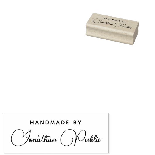 Stijlvolle handgeschreven scriptnaam Sjabloon hand Rubberstempel (Gestempeld)