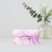 Stijlvolle handmatige natte Waterverf Ombre Splash Visitekaartje (Staand voorkant)