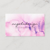 Stijlvolle handmatige natte Waterverf Ombre Splash Visitekaartje (Voorkant)